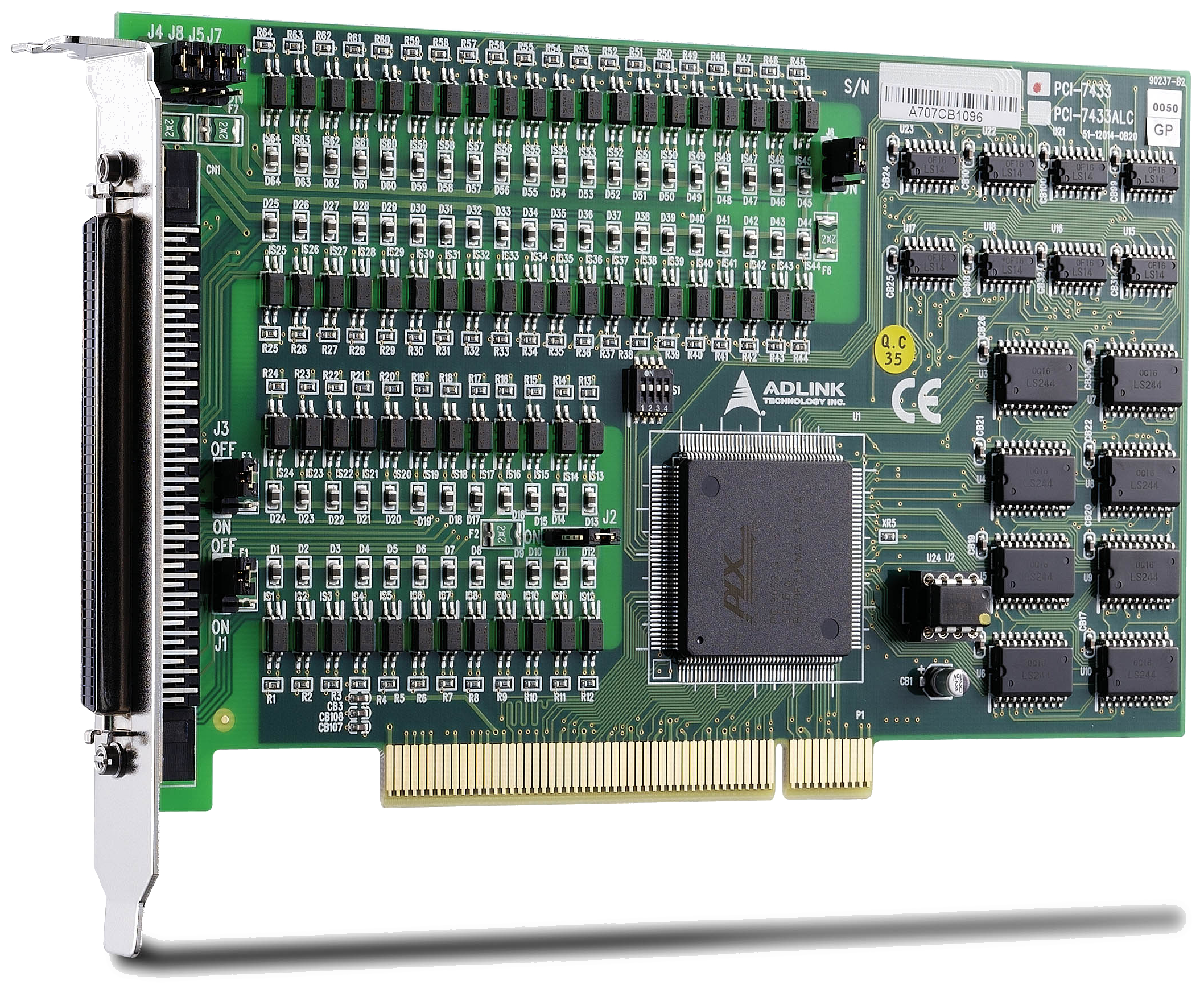 PCI-7432 64 通道隔離式 DIO 卡