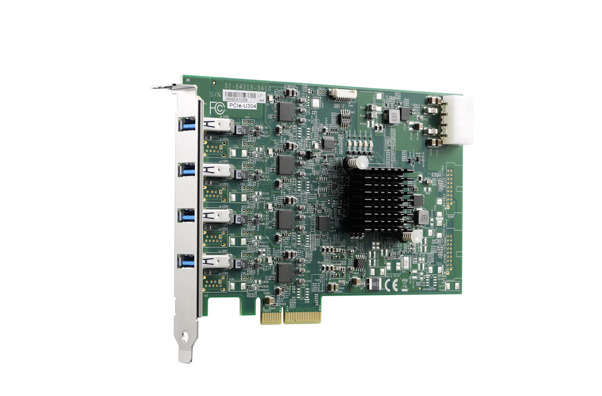 PCIe-U304 4-port USB3 Vision 影像擷取卡